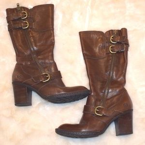 Born Treddy Walnut Brown Boots 7.5